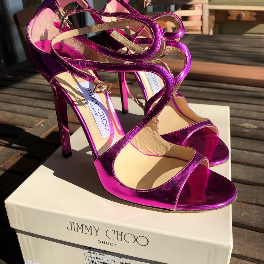 Jimmy Choo Metallic Lance Sandal